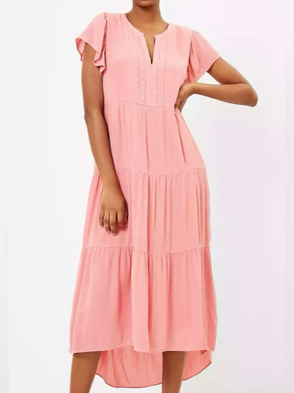 LOFT Midi Dress in Coral. Size XL. Brand new!